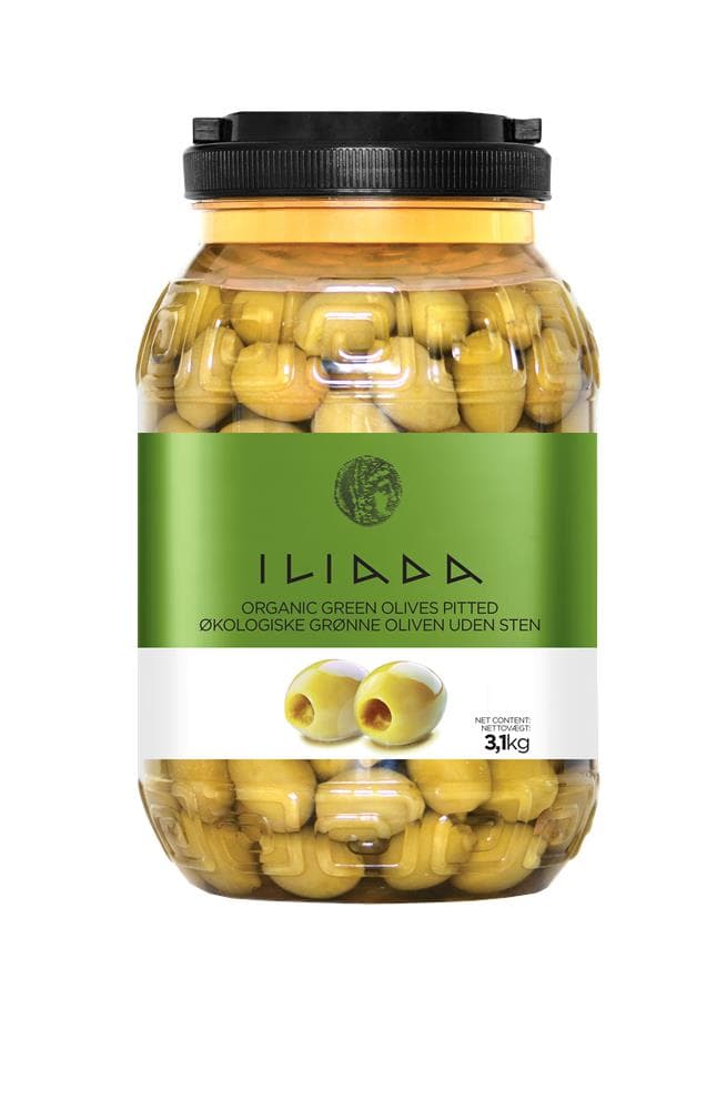 Gröna Oliver Utan Kärnor i Lag Ekologisk Sp (3,1 Kg)