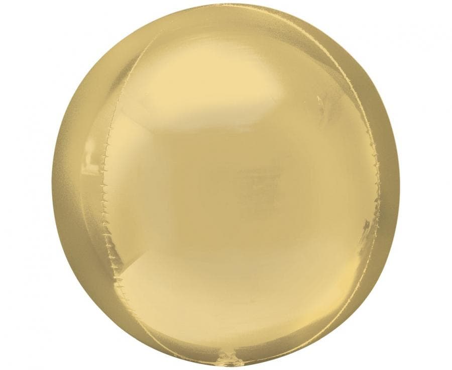 Folieballong Orbz - Vit Guld Boll 1 St.