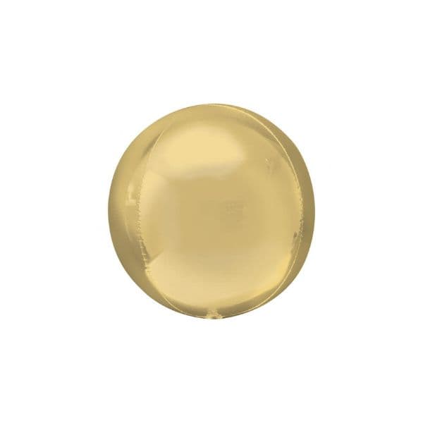 Folieballong Orbz - Vit Guld Boll 1 St. (Utan Förpackning)