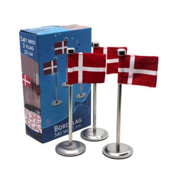 Bordsflagga Dannebrog 3 St.