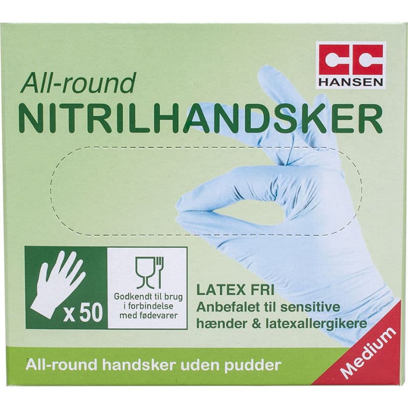 Engangshandsker | Nitril | Allround | 50 Stk. | Cc Hansen