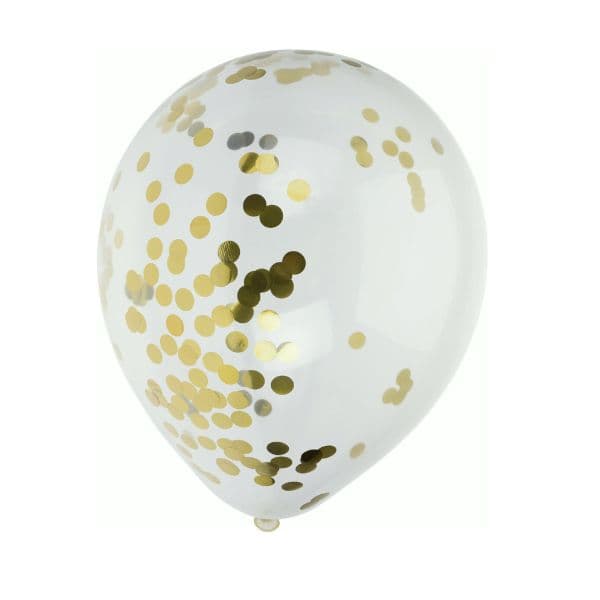 Ballonger Med Konfetti 8 St Guld
