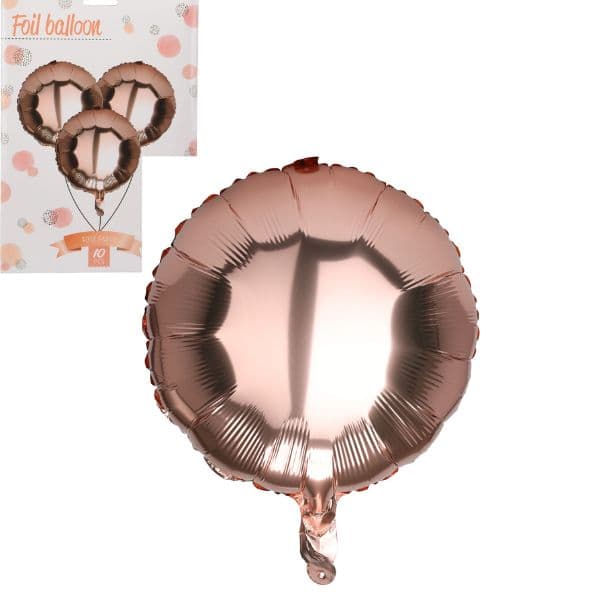Ballong Kopparfolie Rund 46 Cm Set 10 St