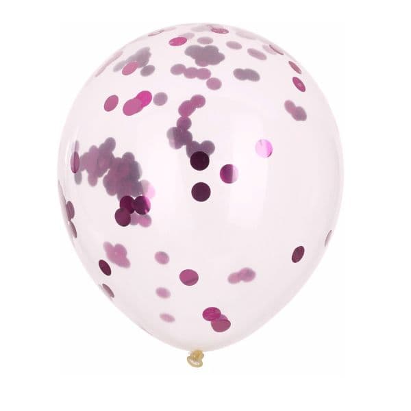 Ballonger Med Konfetti Rosa 8 St