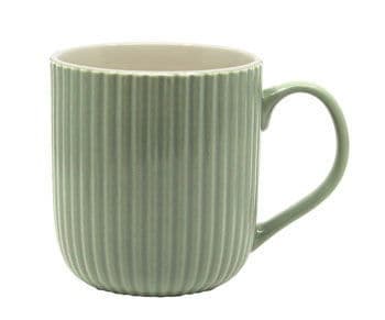 Mugg Med Handtag Räfflad Grön
