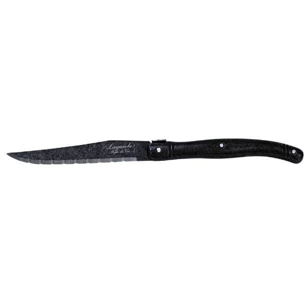 Grillknivar Laguiole Svart Stonewash Set 6 Sdv