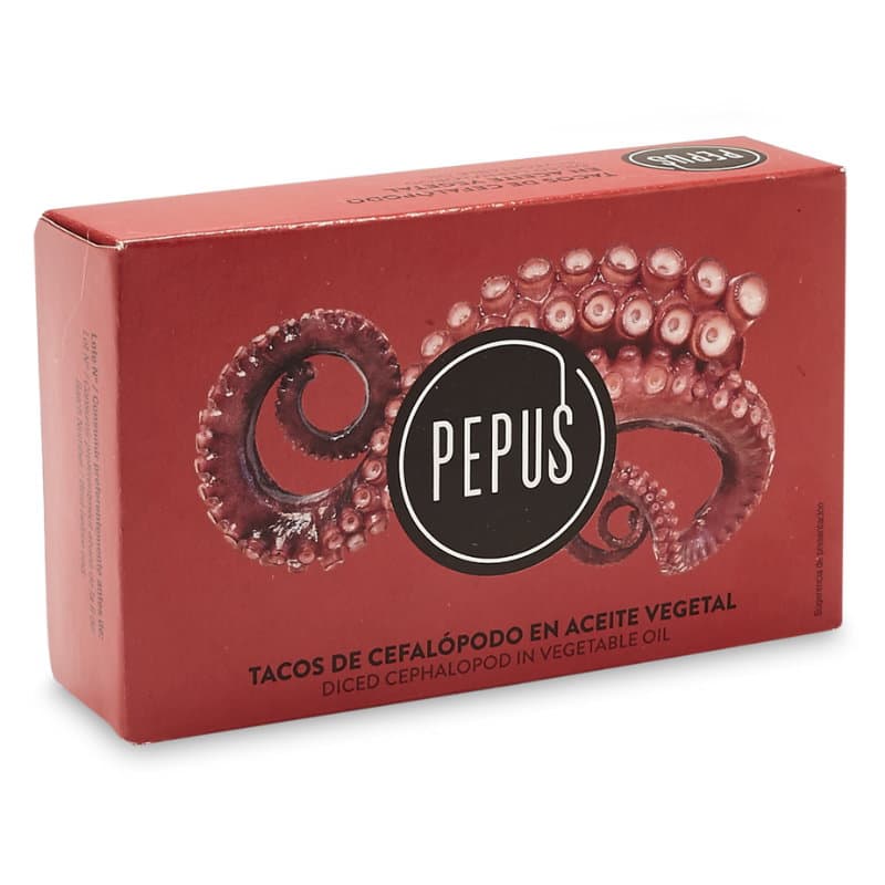 Pepus Bläckfisk i Solrosolja 120/75g