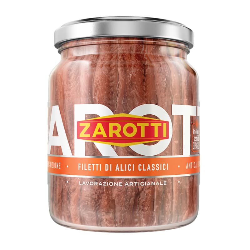 Ansjovis i Solrosolja Zarotti 380g (200g)