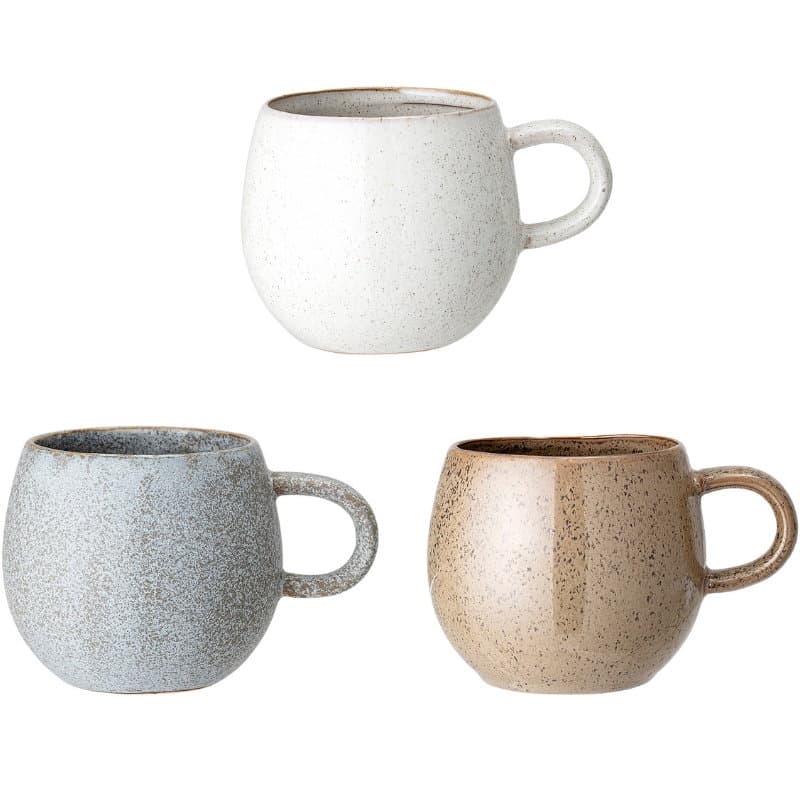 1 St. Addison Mugg, Grå, Stengods Assorterad.