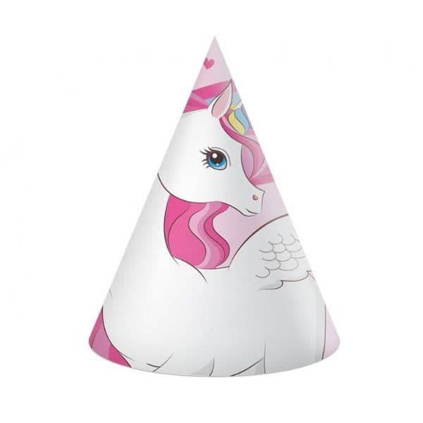 Pappershatt "Unicorn Rainbow Colors" 6 St.