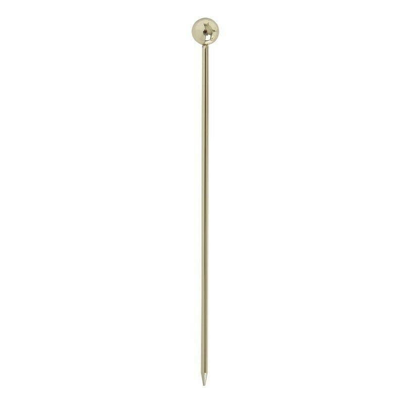 Ball Garnish Drinkpinne Pk10 - Guld