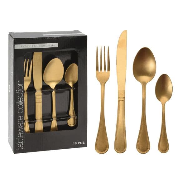 Bestickset 16 Delar Antikguld