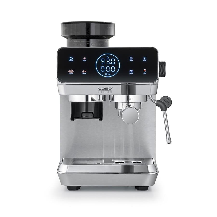 Caso Espresso Gourmet Espresso- Och Kaffemaskin Med Kvarn Silver
