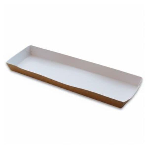Pølsebricka Xxl 330x90x20 Mm Med Kant Brun 120 St.