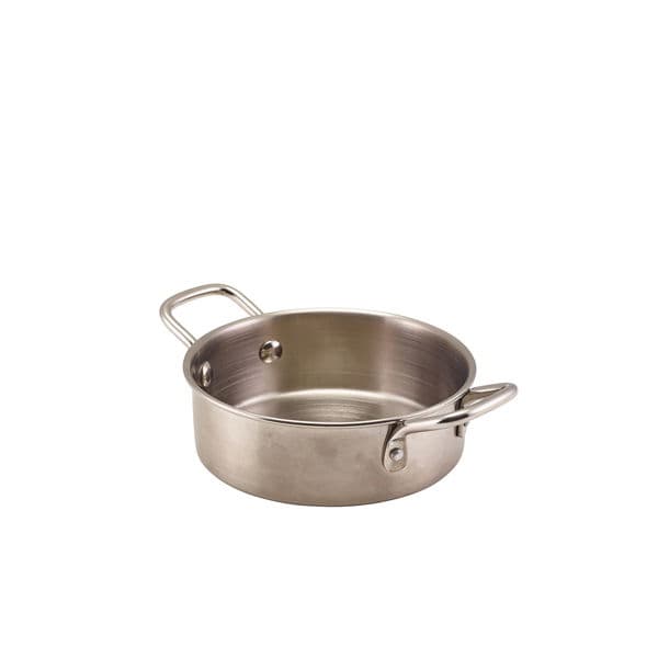 Genware Mini Rostfri Stålkastrull 12,8 x 4,2 Cm