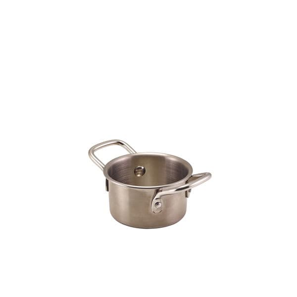 Genware Mini Rostfri Stålkastrull 8,6 x 4,7 Cm