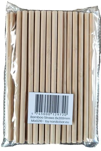 Bambus Sugrör - 8x200m (5mm Innerdiameter) 50 St
