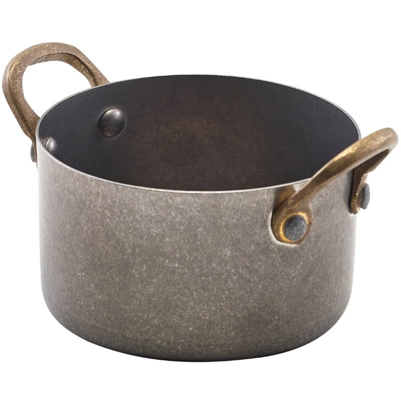Mini Kasserolle Vintage Stål 9 x 5,25 Cm 34 Cl