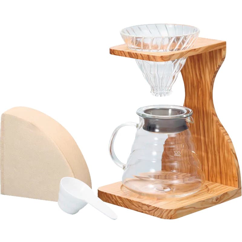 Hario V60 Olivträ Set