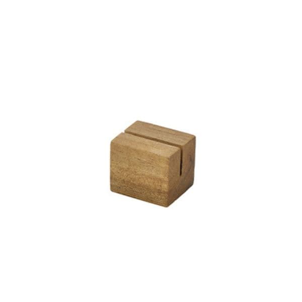 Skylthållare i Akacieträ 3 x 2.5 x 2.5cm