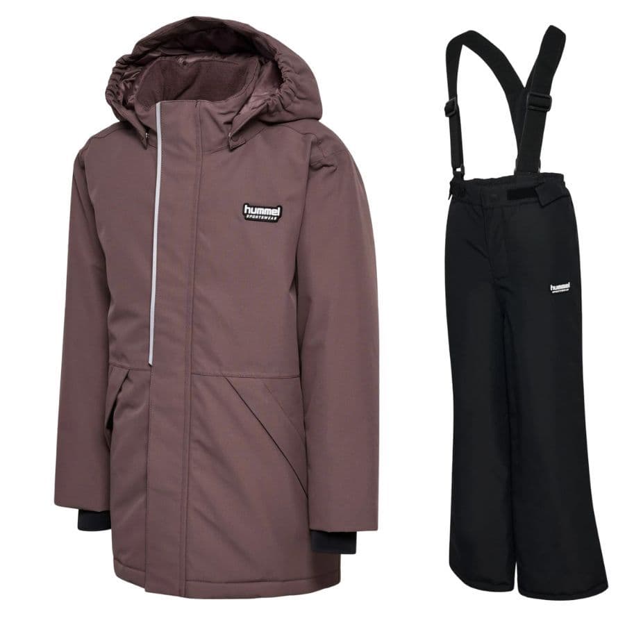 Hummel hmlJR Snow WP 10K skidset, brun/svart, junior