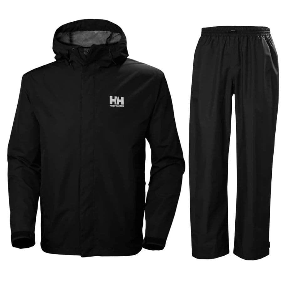 Helly Hansen Seven J/HH Rain, regnställ, herr, svart