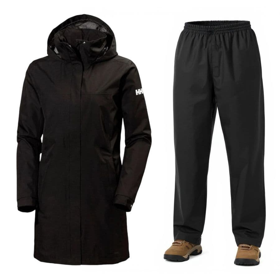 Helly Hansen Aden Long/HH Rain, regnställ, dam, svart