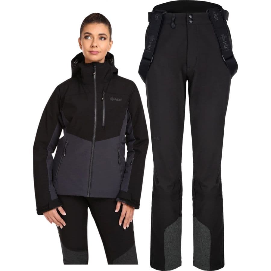 Kilpi Rhea/Flip skidset, dam, svart/gr�