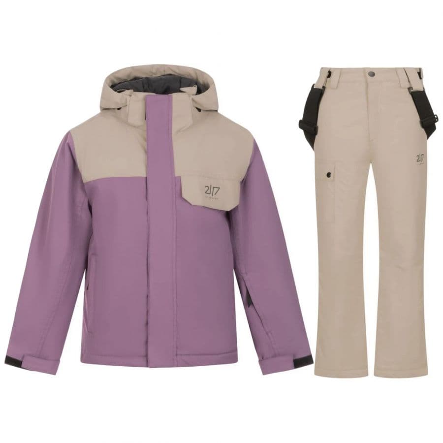 2117 of Sweden Misan skidjacka/skidbyxor set, junior, rosa