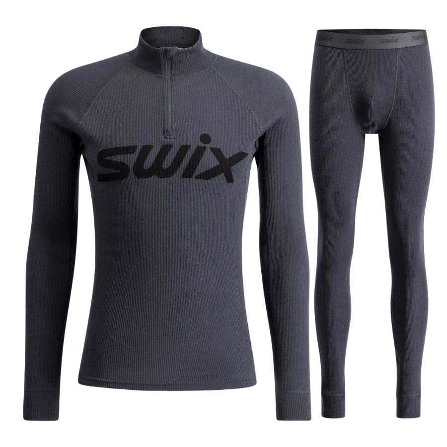 Swix RaceX Merino Half Zip/Pants set, Herr, mörkgrå