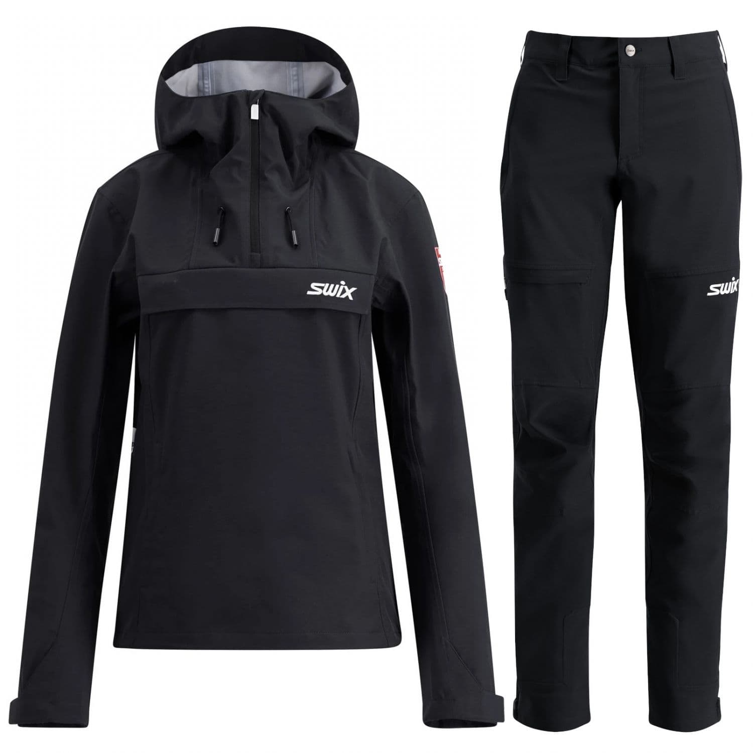 Swix Fjell skalbyxor/anorak set, dam, svart