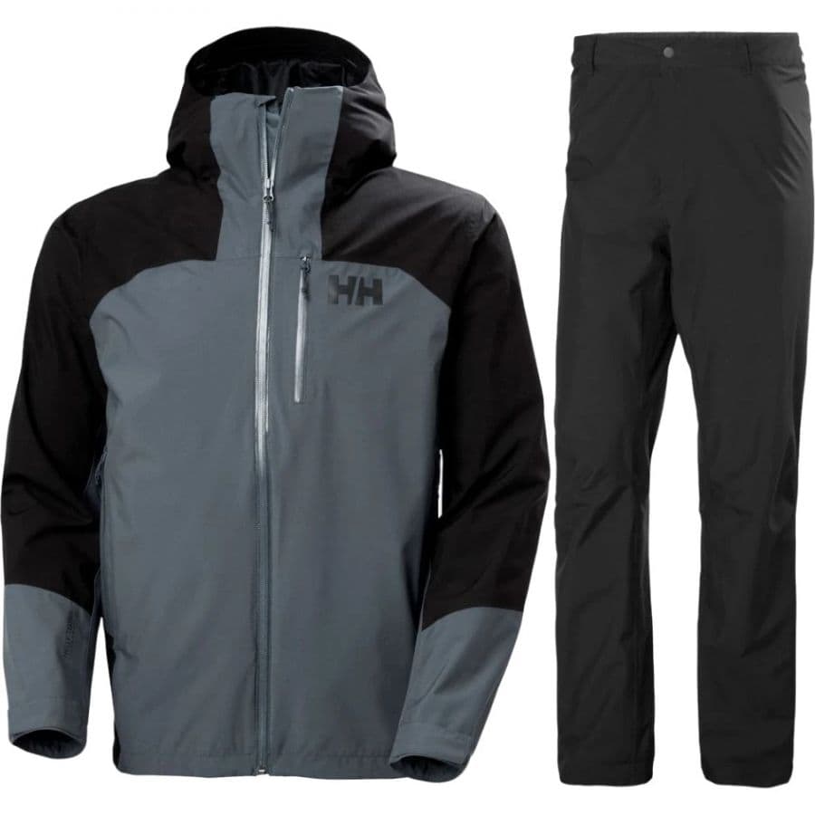 Helly Hansen Loke 2L skaljacka + skalbyxor, herr, alpine frost/svart