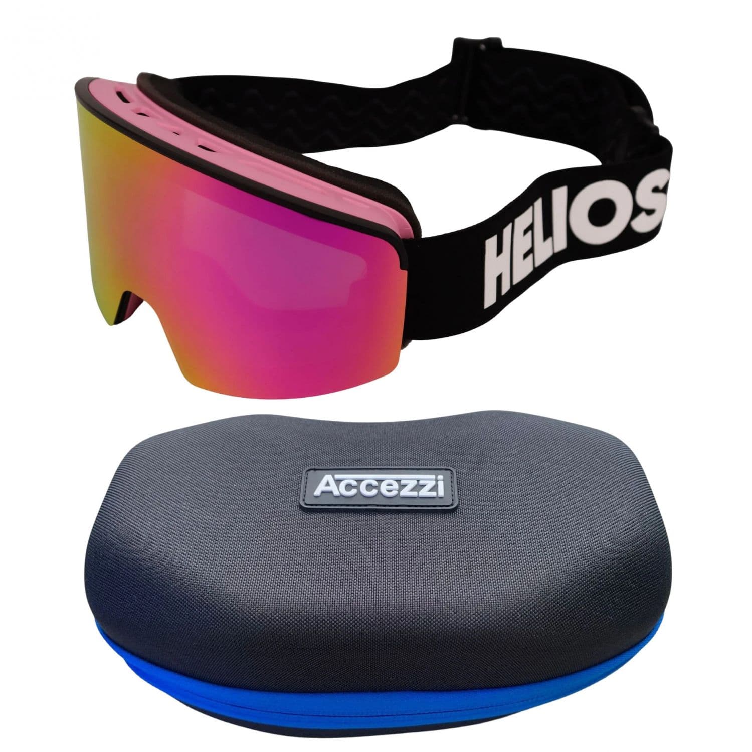 Helios Spark Magnet, junior, svart/rosa + Accezzi Avoriaz gogglecase