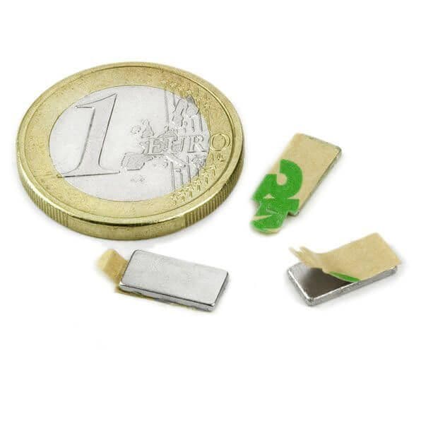 Kubmagnet m/lim 10x5x1 mm (40 styck)