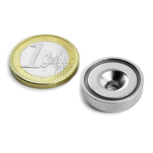 Försänkt gripmagnet 20x6 mm