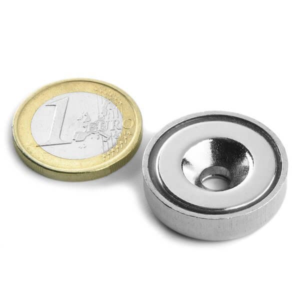 Försänkt gripmagnet 25x7 mm