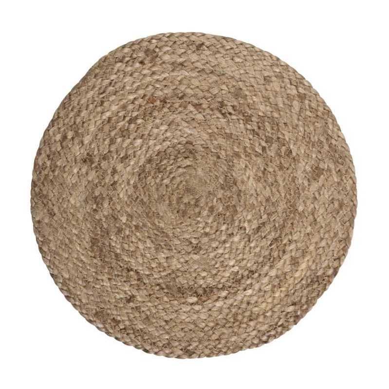 Runde Dækkeservietter i Natur Jute Ø35 cm fra by Brorson