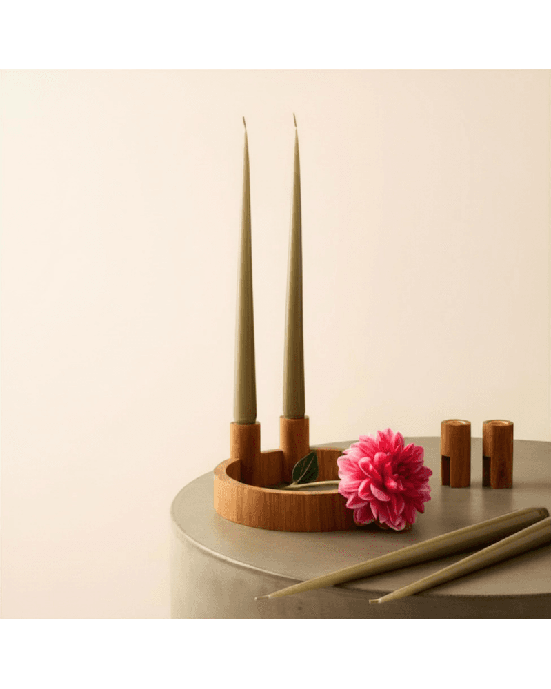 Circle Lysestage & Adventsstage i Olieret Eg fra by Brorson