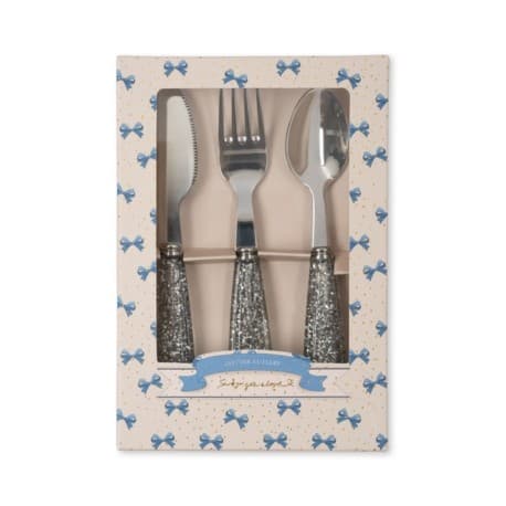 Konges Sløjd, Glitter Bestickset, Sparkling Blue