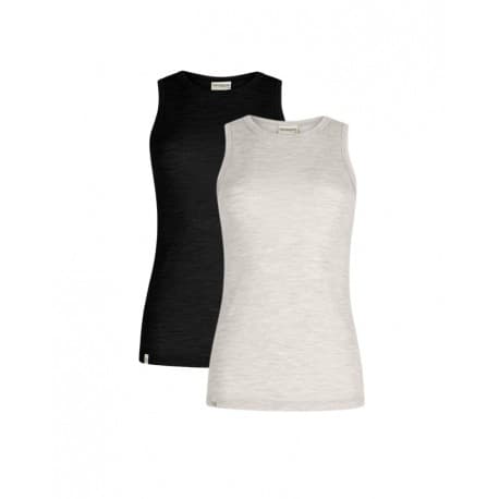 Tank Top Dam I 100% Merinoull, 1x1 Ribb, 2-pack