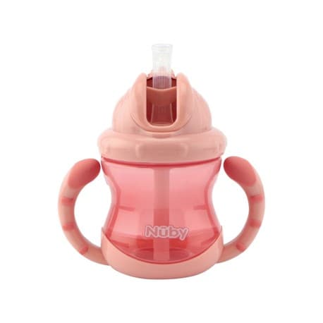Nüby, Flip-it Kopp Med Dubbla Handtag, 12+ Mån, Pink