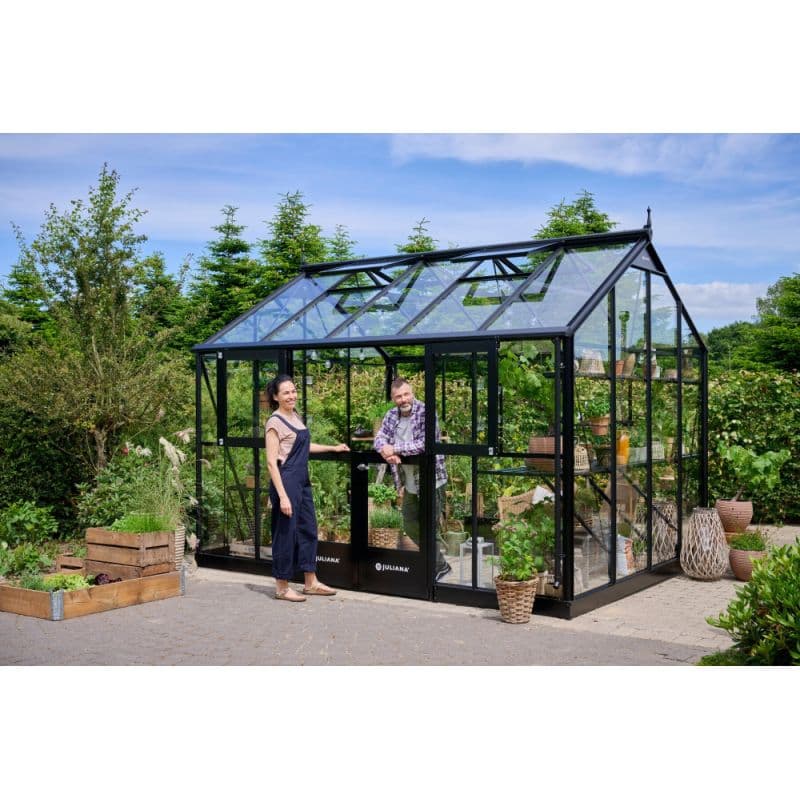 Juliana Jubii 60 - 10,9 mÂ² Sort m/ 3 mm hærdet glas