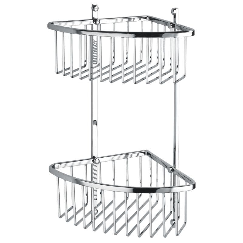 ADORA kurv dob.hjørne 205x205x390mm rustfri st./krom