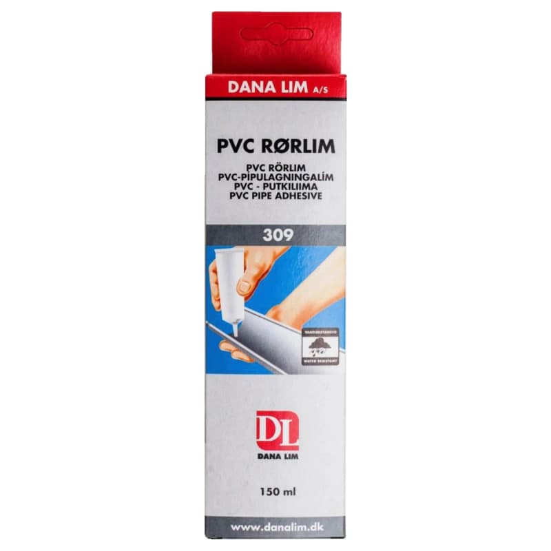Dl Pvc Rørlim 309        150Ml - 7907