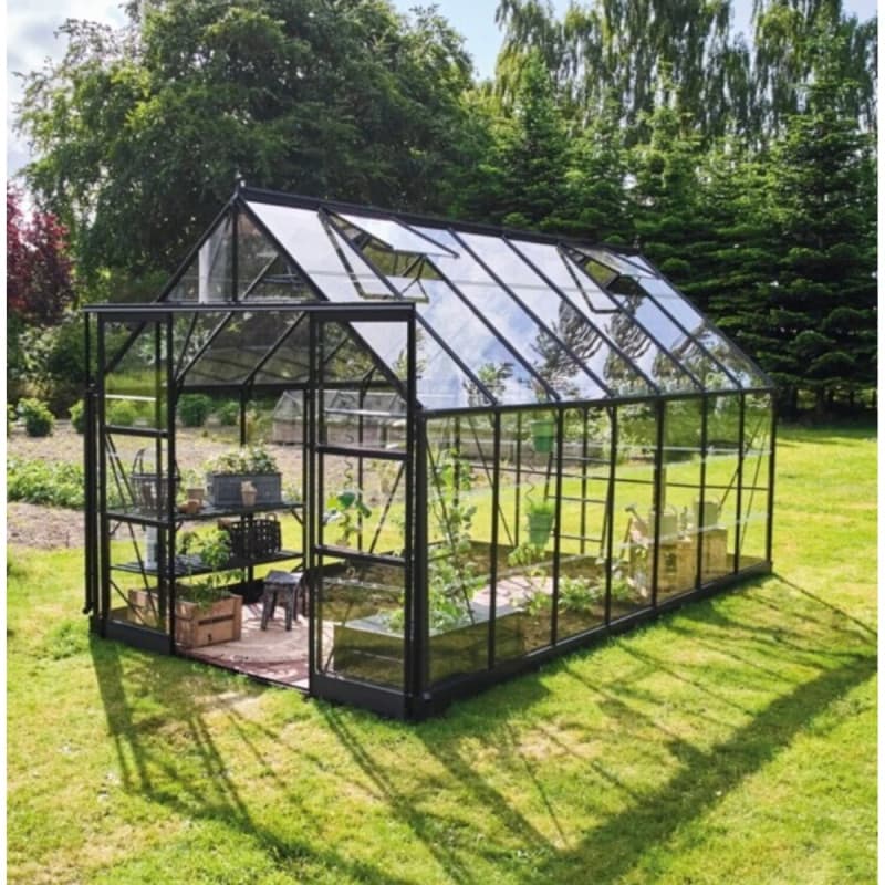 Halls ICON 8 Â· 11.2 mÂ² (8' x 14') Sort m/3 mm glas