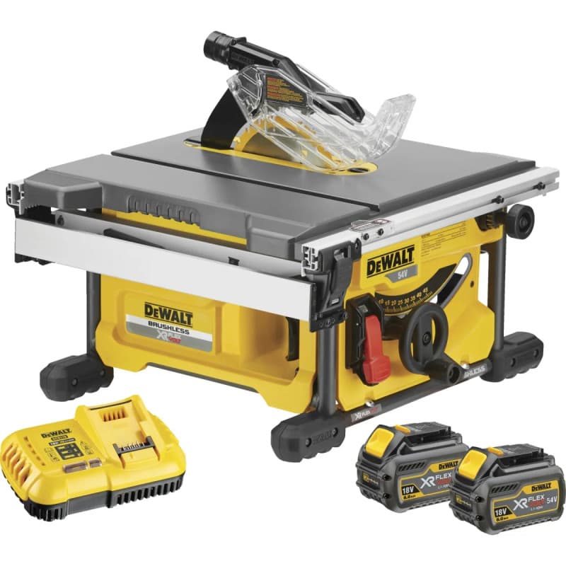 Dewalt 54V XR FLEXVOLT bordsav med 2 batterier  -  DCS7485T2-QW