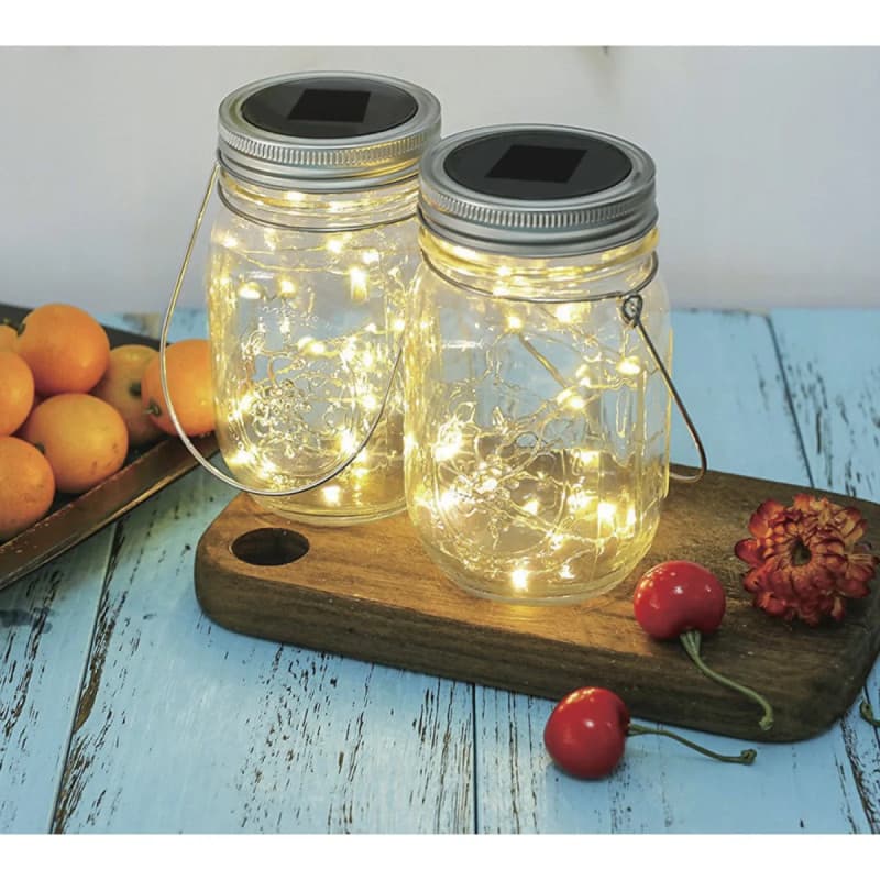 Veli Line Solar Glass Jar 2pk - Vl 30219