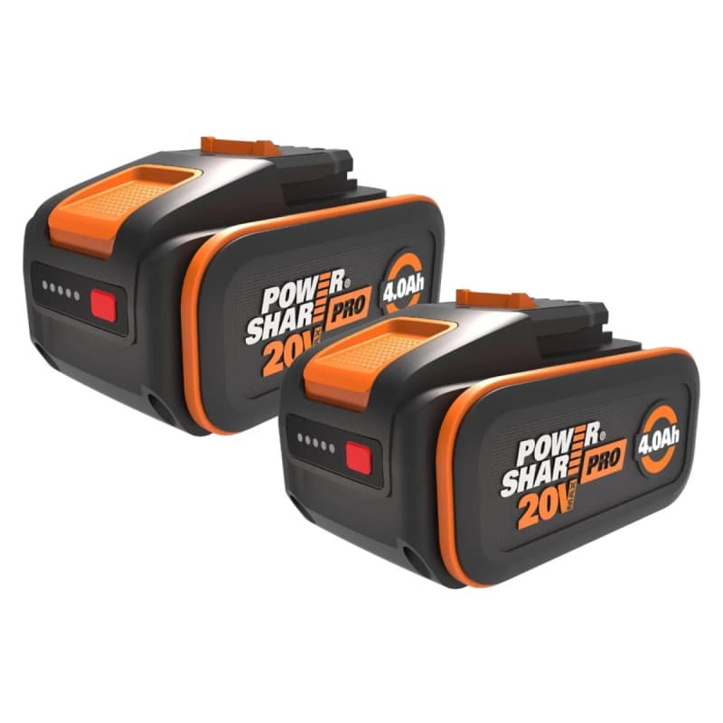 Worx 20V PowerShare PRO 4,0 Ah Batteri  -  2 stk.  -  WA3644.2