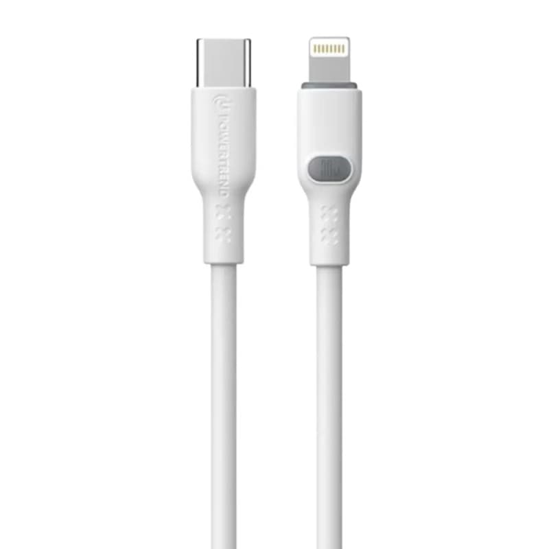 PowerTrend Ladekabel USB-C til Lightning 1M