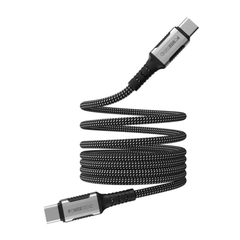 PowerTrend Magnetisk Ladekabel USB-C til USB-C 1M